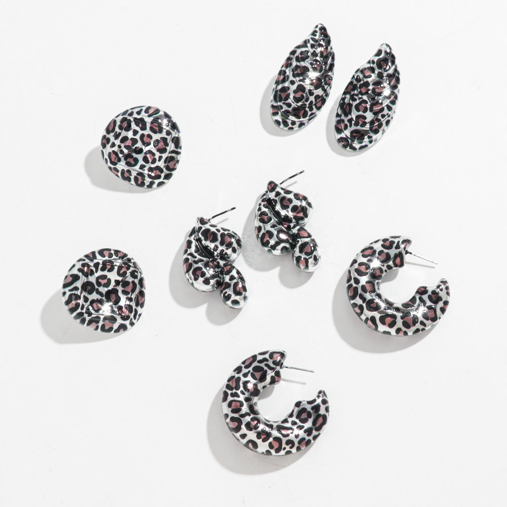 Wholesale Vintage Leopard Print Earrings