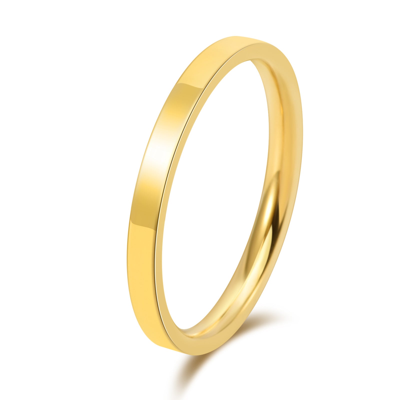 Anello liscio per coppia in acciaio inossidabile ultrafine da 2 mm all'ingrosso