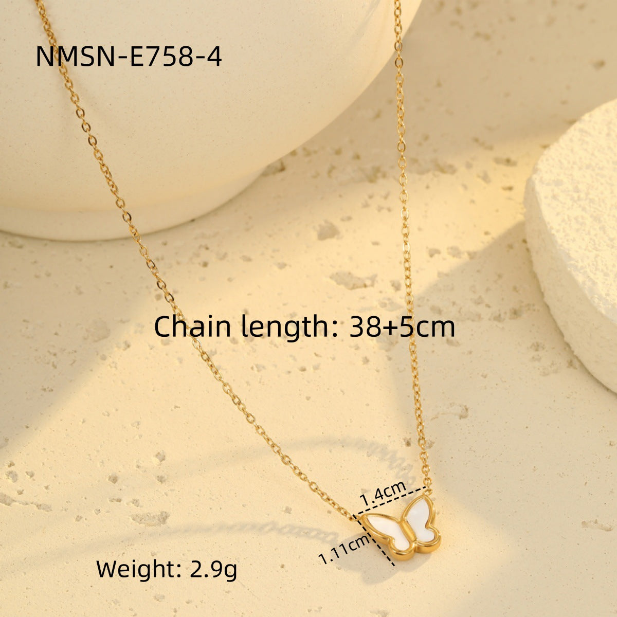 Wholesale Light Luxury Shell &  Butterfly Jewelry Set