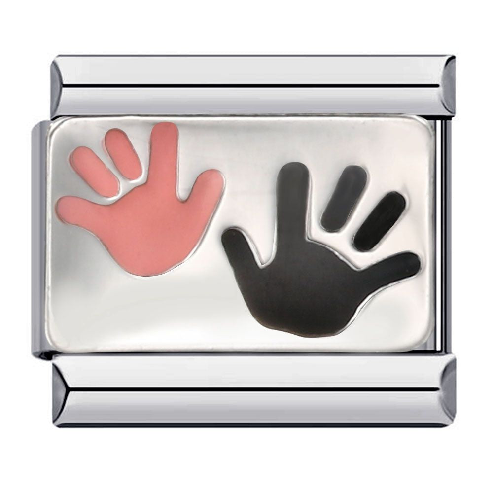 Bracelet de charme italien 5pcs 5pcs 9 mm DIY Splicing Bracelet composable en acier inoxydable créatif mignon