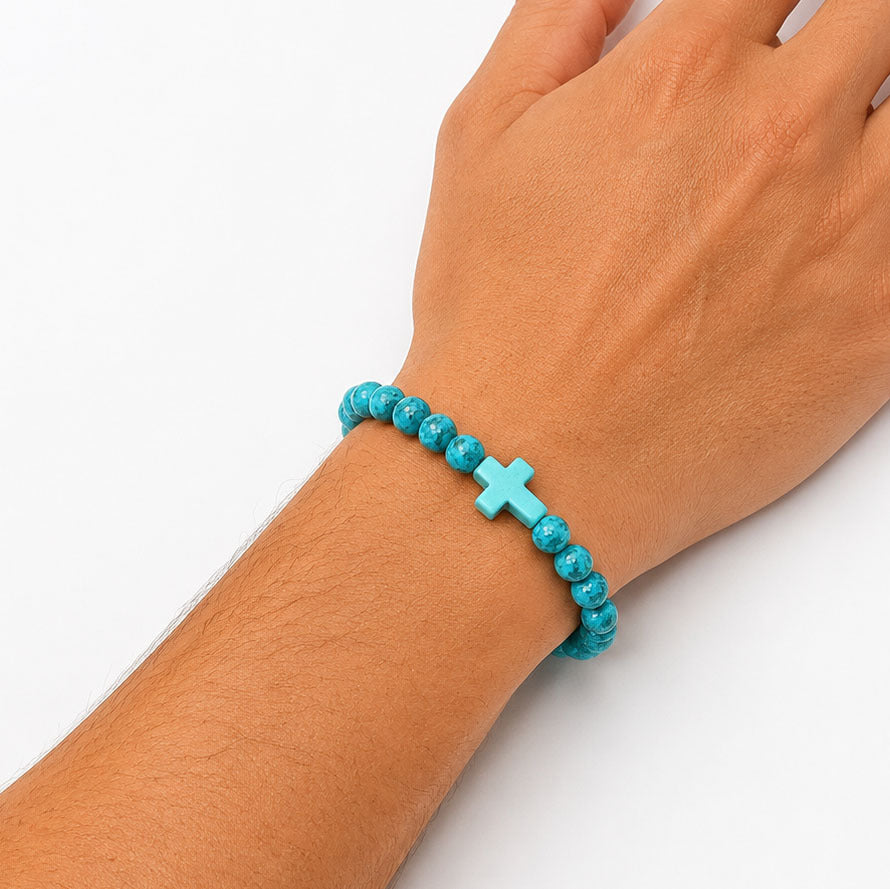 Wholesale Cross Design Beaded Bracelet - Fashion Jewelry Accessory Gift for Resale