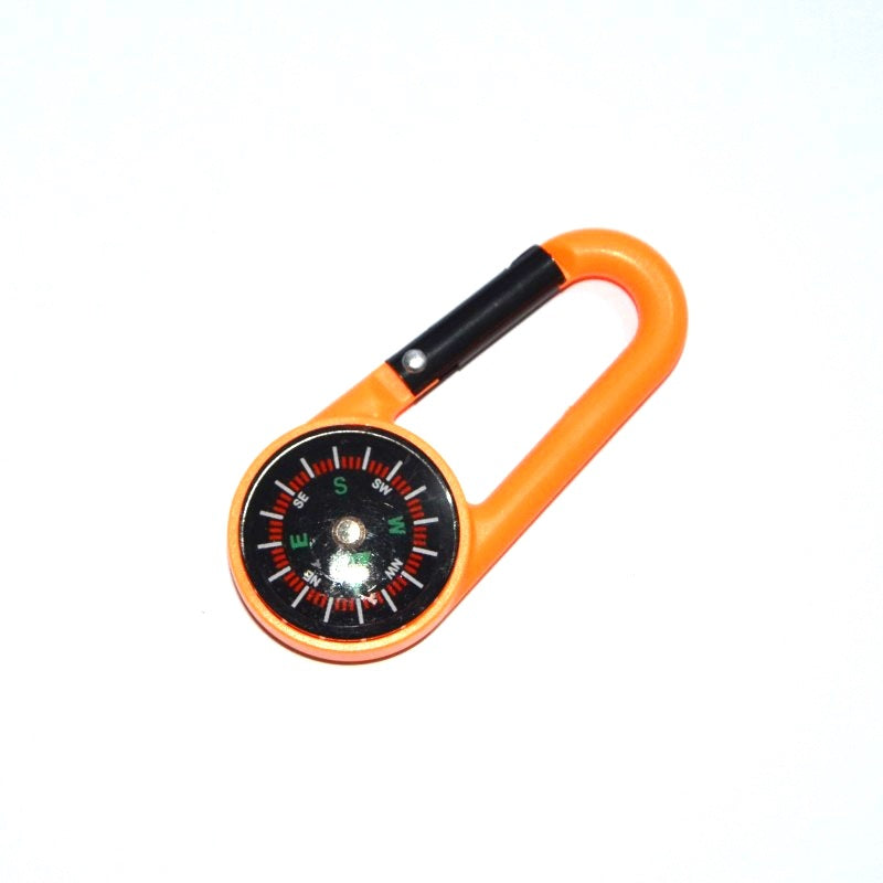 Wholesale Outdoor Plastic Carabiner Compass Hook Multi-function Keychain ACC-KC-KaBiao020