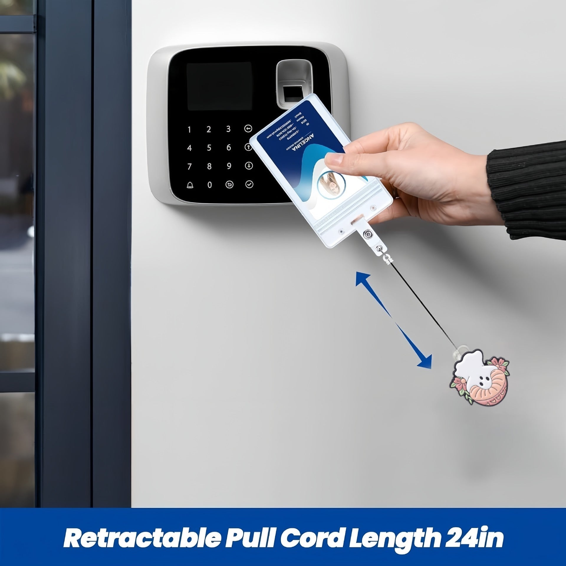 Wholesale Cute White Ghost Retractable Badge Reel with B. O. O.  Design,  Acrylic ID Holder for Nurse Doctor,  Gift