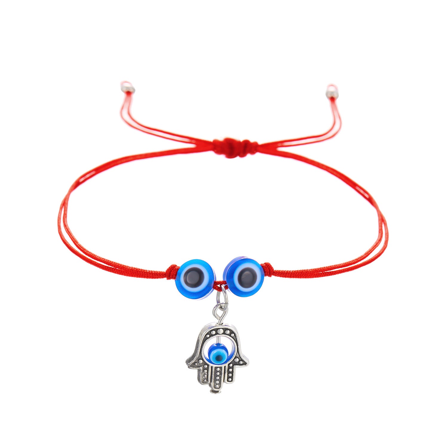 Wholesale Turtle Two Round Beads Blue Eyes Evil Eyes Black Woven Live Bracelet