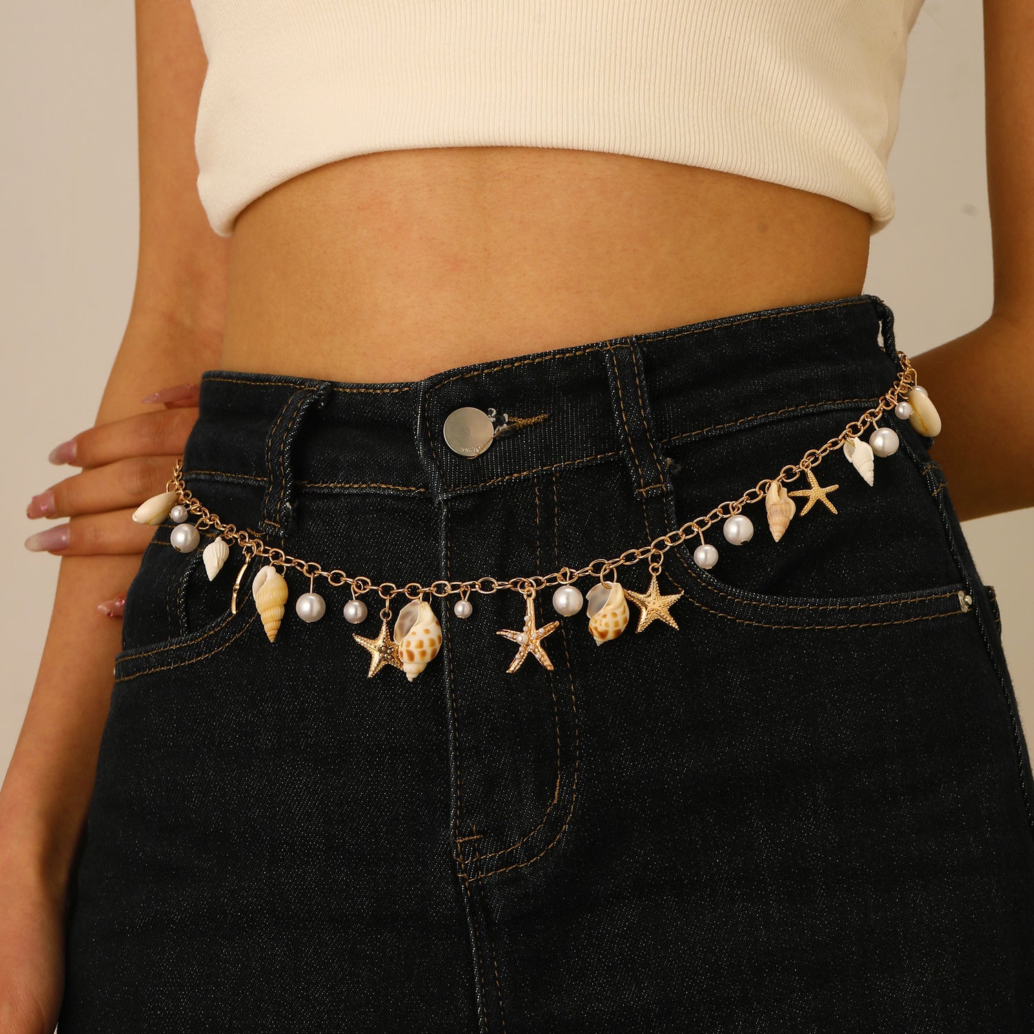 Wholesale Bohemian Summer Beach Shell Necklace And Bracelet Set Faux Pearl Starfish Conch Women S Fashion Jewelry Accessory