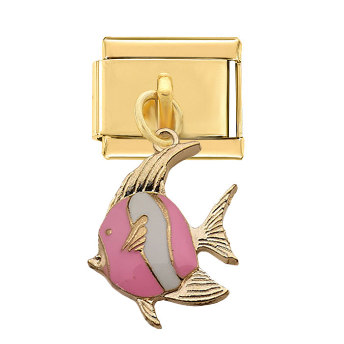 Wholesale 9mm Italian Charm Starter Bracelets DIY Ocean Animal Pendant Style Stainless Steel Composable Bracelet