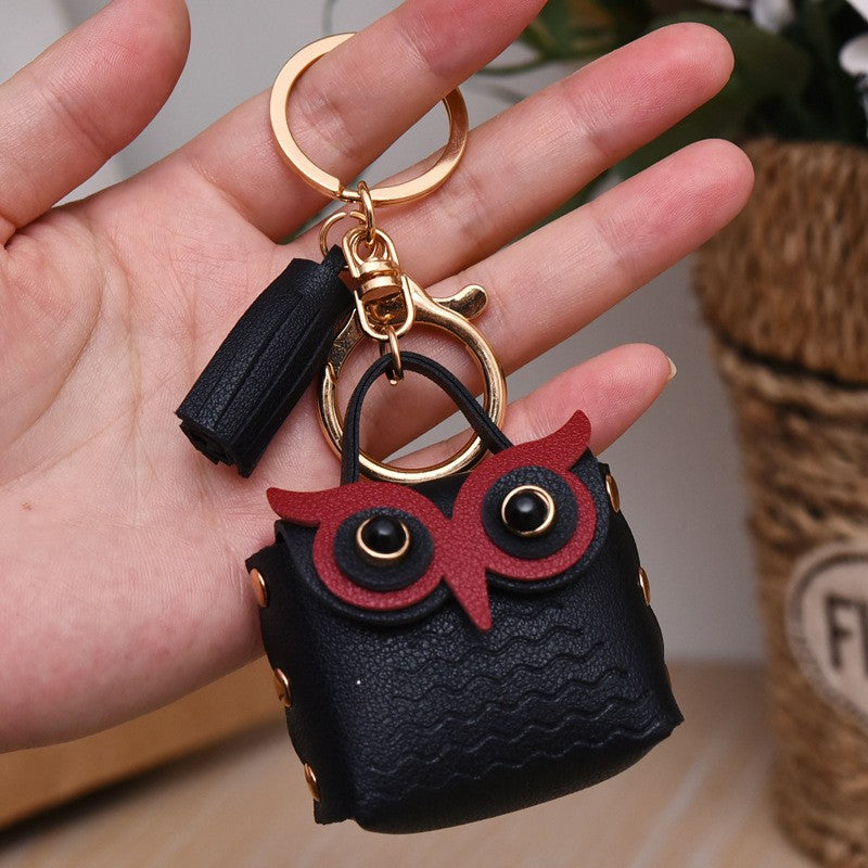Wholesale Owl Leather Coin Purse Keychains Keychain Wallet ACC-KC-YanG003