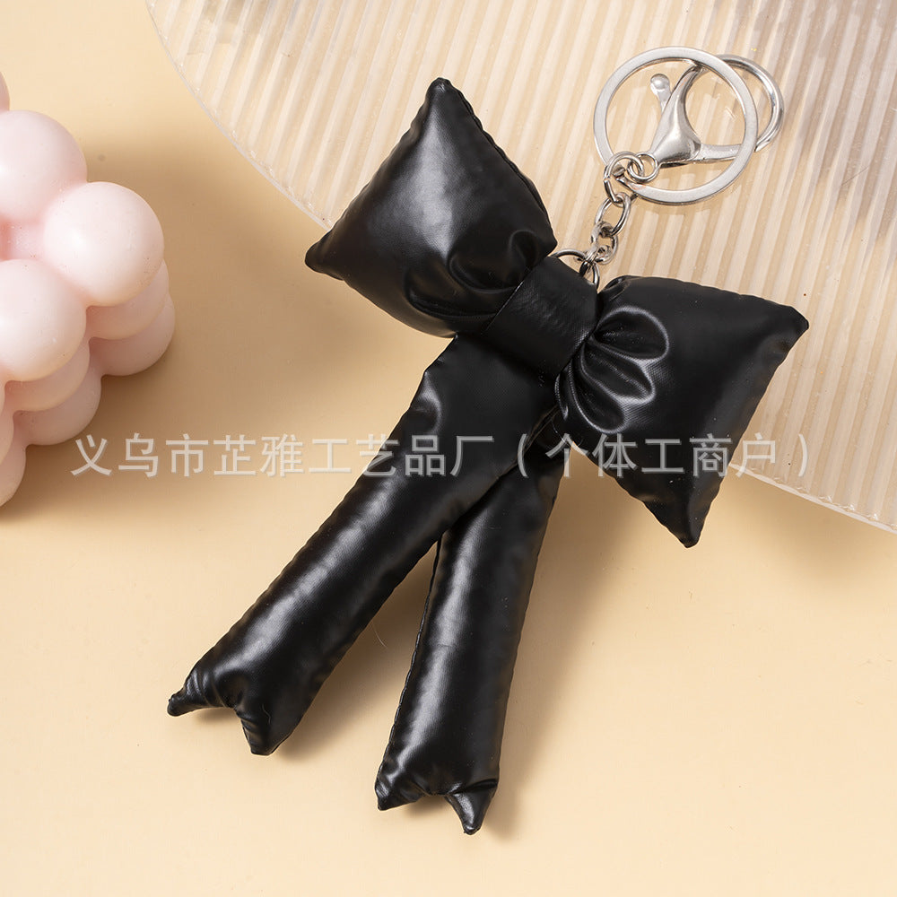 Wholesale  Bright Surface Butterfly Knot Cotton Luxury Keychains