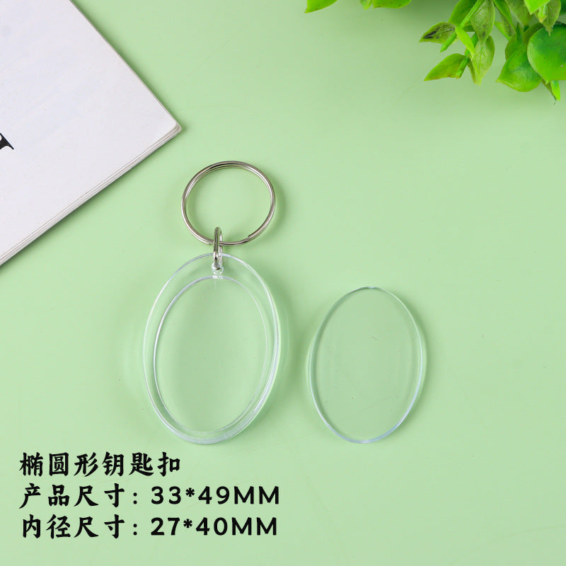 Wholesale Calligraphy Acrylic Keychain Blank Photo Frame - Trendy Fashion Accessory Gift for Party