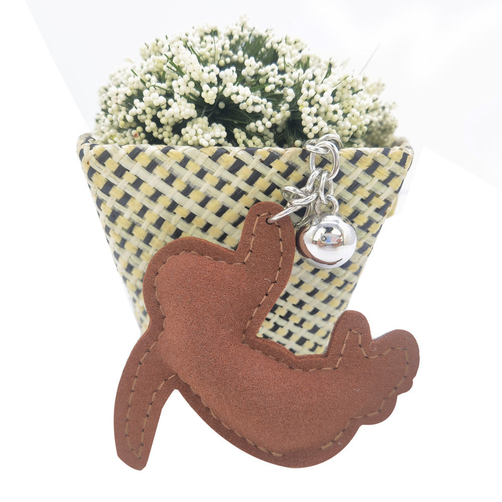 Wholesale creative cartoon  sloth diamond-embedded keychain