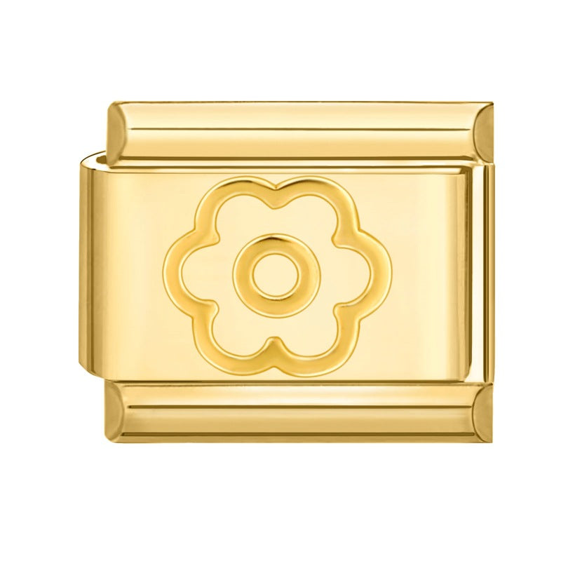 Wholesale 9mm Italian Charm Starter Bracelets DIY square Single Section Creative Stainless Steel Composable Bracelet