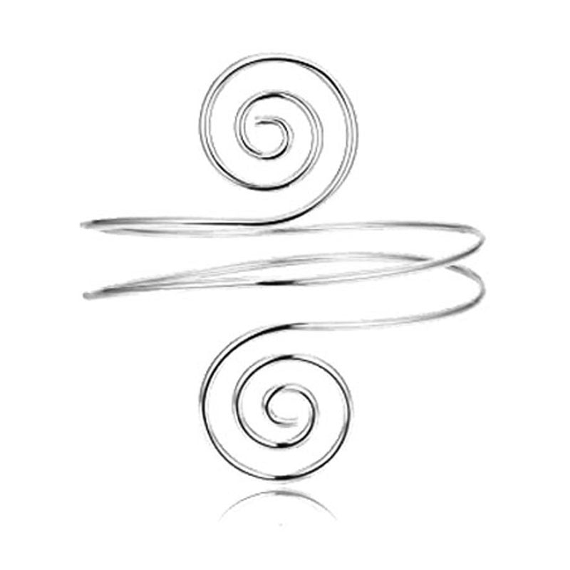 Wholesale Geometric Metal Snake Arm Ring Fashion  Exaggerated Leaf Bracelet suit