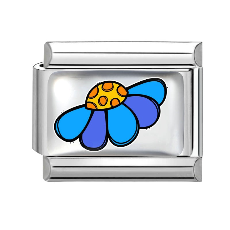 Wholesale Butterfly Heart Cartoon Design Stainless Steel Modular DIY Bracelet for Everyday Wear
