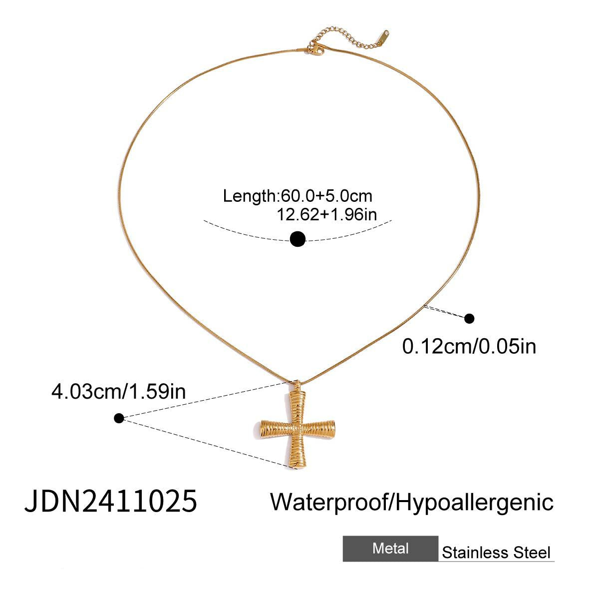 Wholesale cross stainless steel necklace