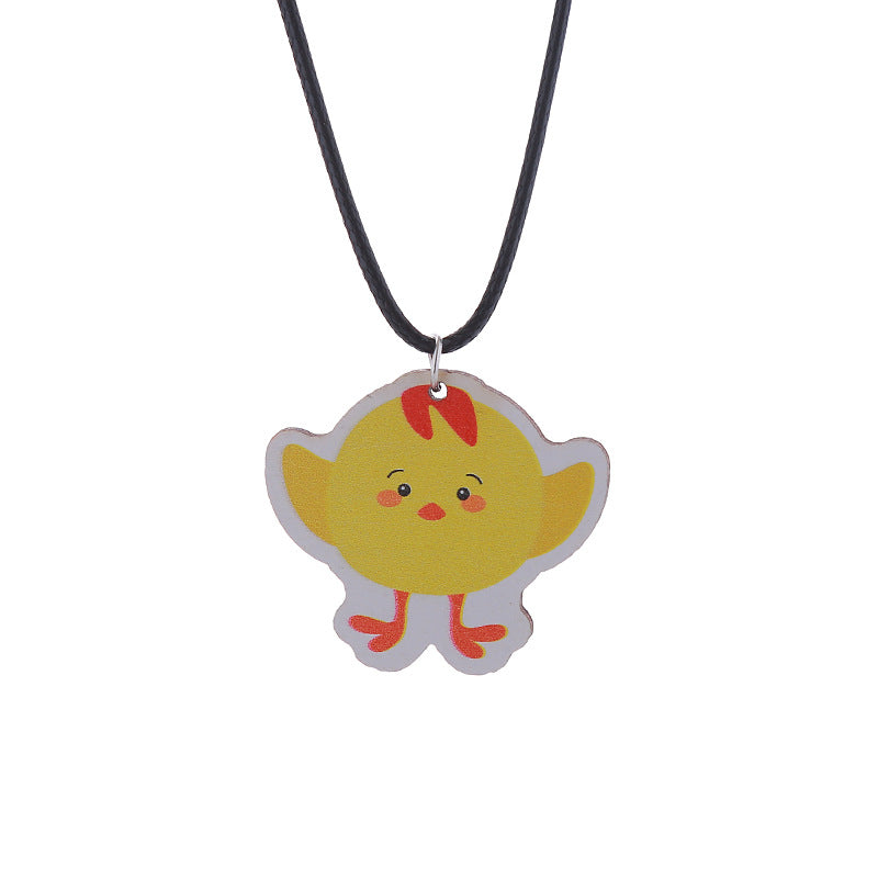 Wholesale Easter Earrings Rabbit Flower Basket Print Wooden Earrings