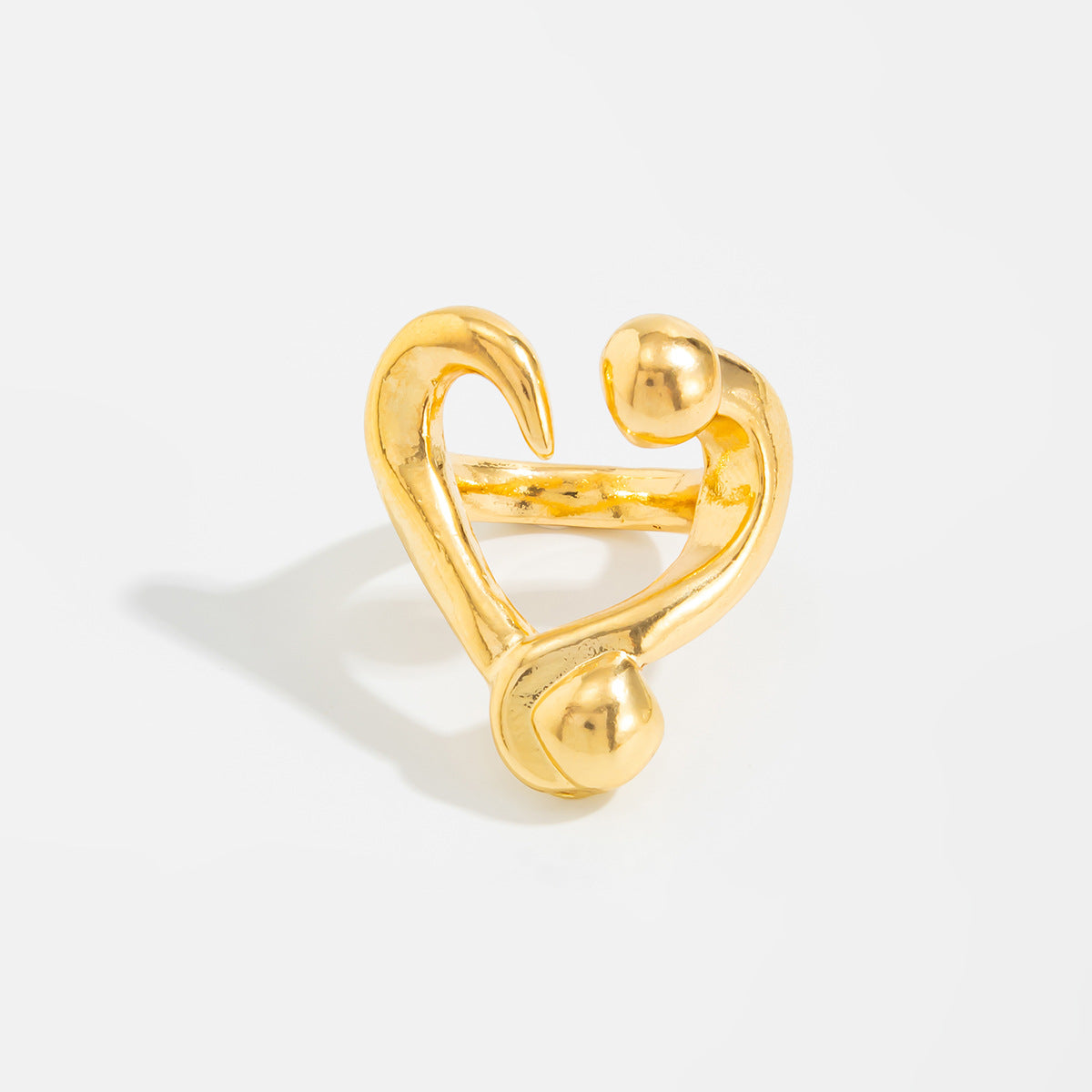 Wholesale Creative Metal Nail Heart-Shaped Ring