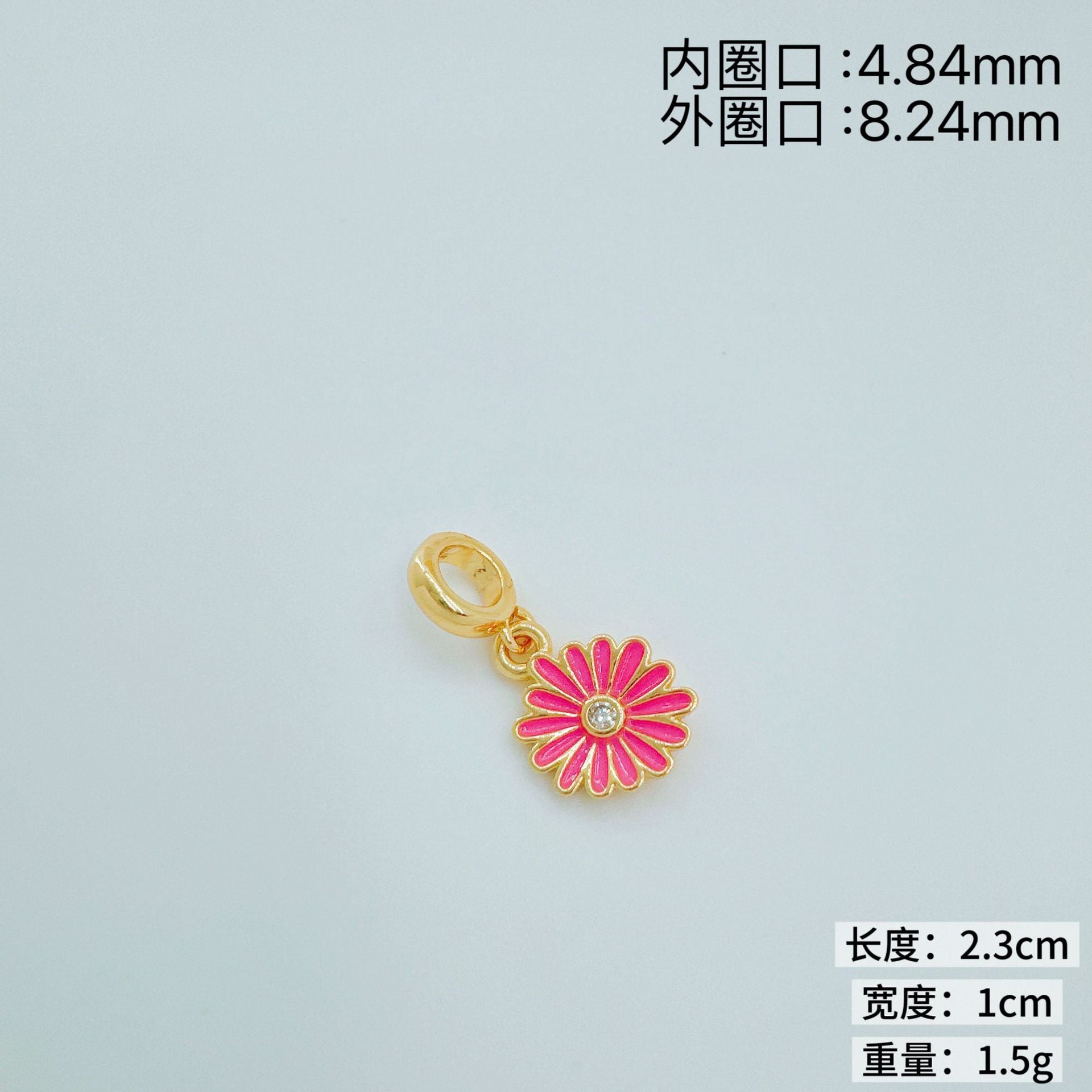 Wholesale Ins Style Gold Plated Starfish Fishtail Flower Pendant DIY Jewelry Accessory Boutique Resale