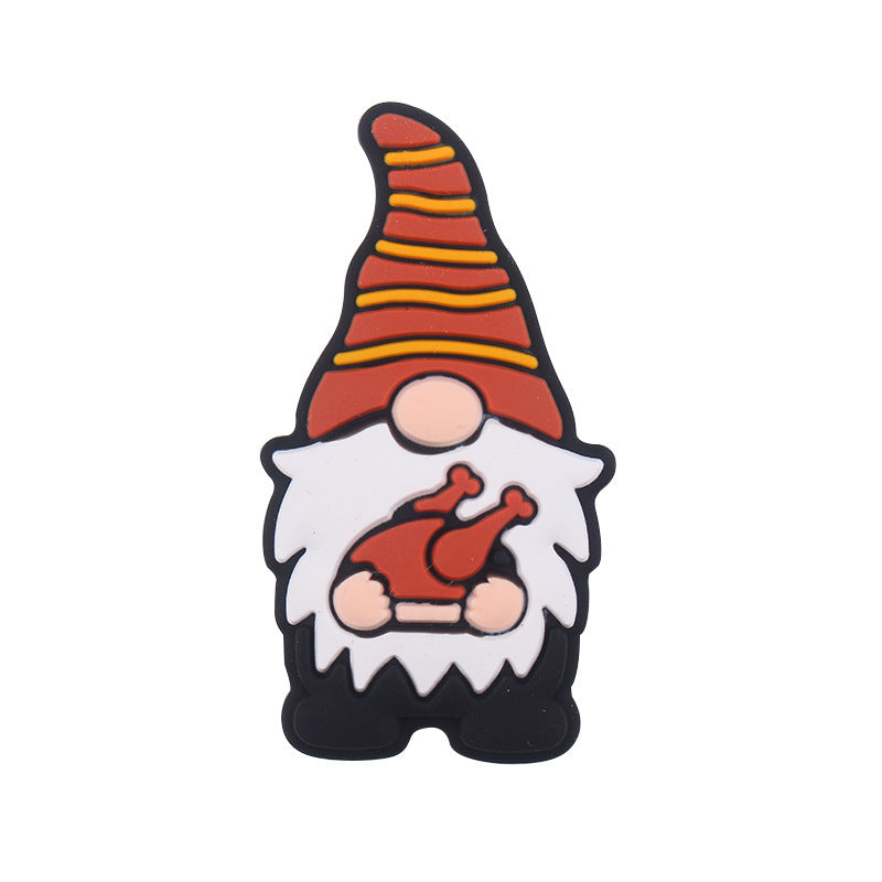 Wholesale 5pcs Christmas Silicone Beads Focal Beads DIY Beading Accessories ACC-BDS-GuangTian044