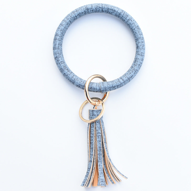 Wholesale Retro Geometric Leather Tassel Bracelet Keychain Chic Bag Charm And Jewelry Accessory For Wedding Gift