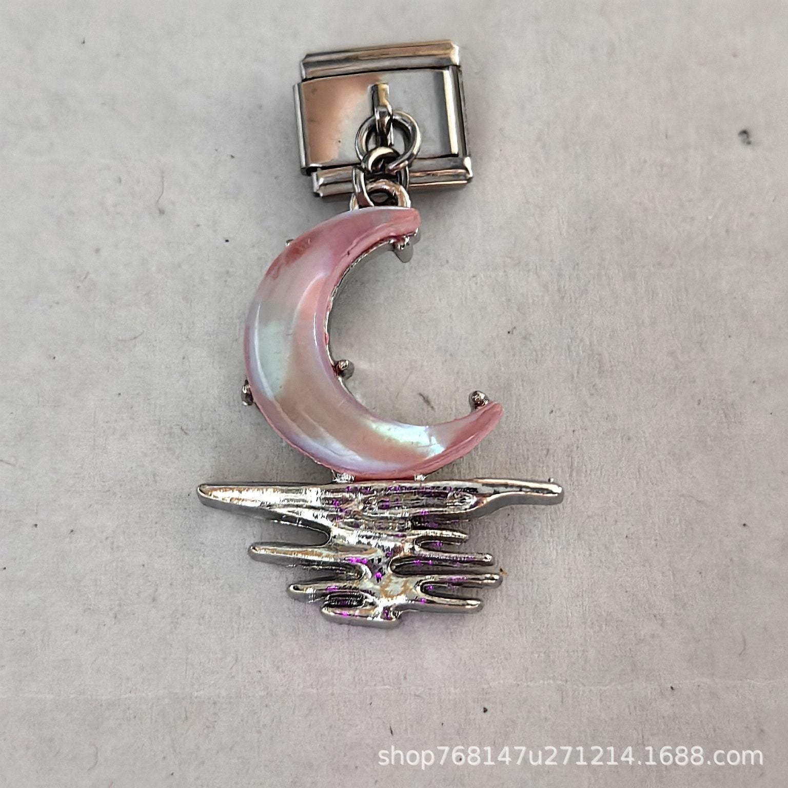 Wholesale Italian Charm Stainless Steel Bracelet Single Hook Pendant Jewelry Accessory Gift