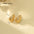 Wholesale  18K gold water drop texture stainless steel irregular earrings