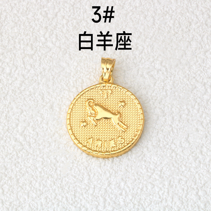 Wholesale Stainless Steel Gold Twelve Contion Pendant