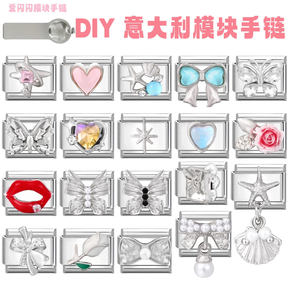 Wholesale Modular Bracelet Watch Strap with Oil Drip Pattern DIY Fashion Accessory for Couples Gift
