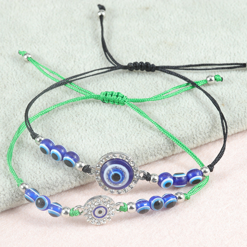 Wholesale  blue eye woven bracelet lucky bracelet lucky bracelet Devil eye bracelet