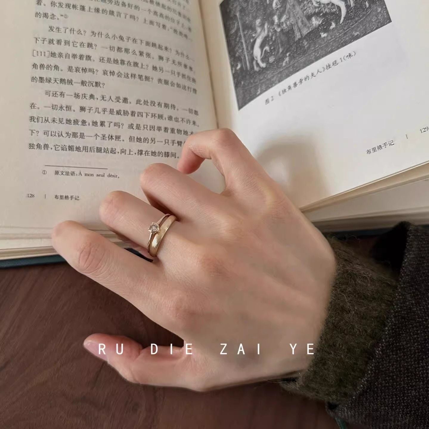 Wholesale butterfly diamond ring light luxury  open ring