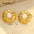 Wholesale  18k gold  petal pearl does not fade stainless steel earrings