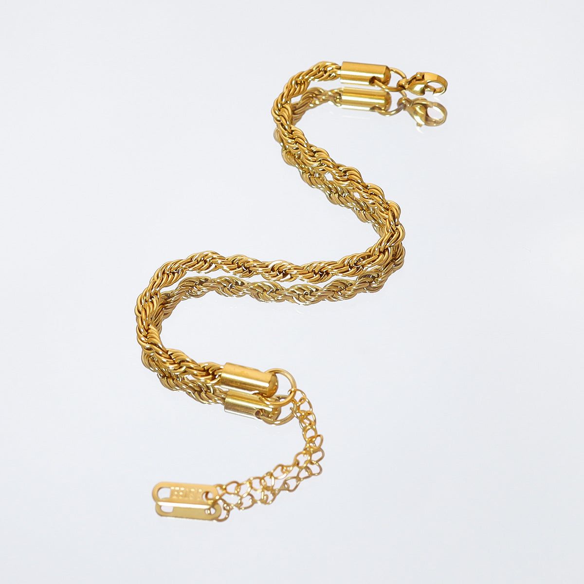 Wholesale 18K Gold Plated Bracelet Titanium Steel Bracelets Twist Bracelet ACC-BT-Mingl003