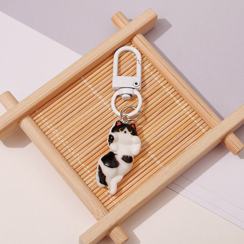 Wholesale Cartoon Cat Resin Keychain Car Key Accessory Party Gift