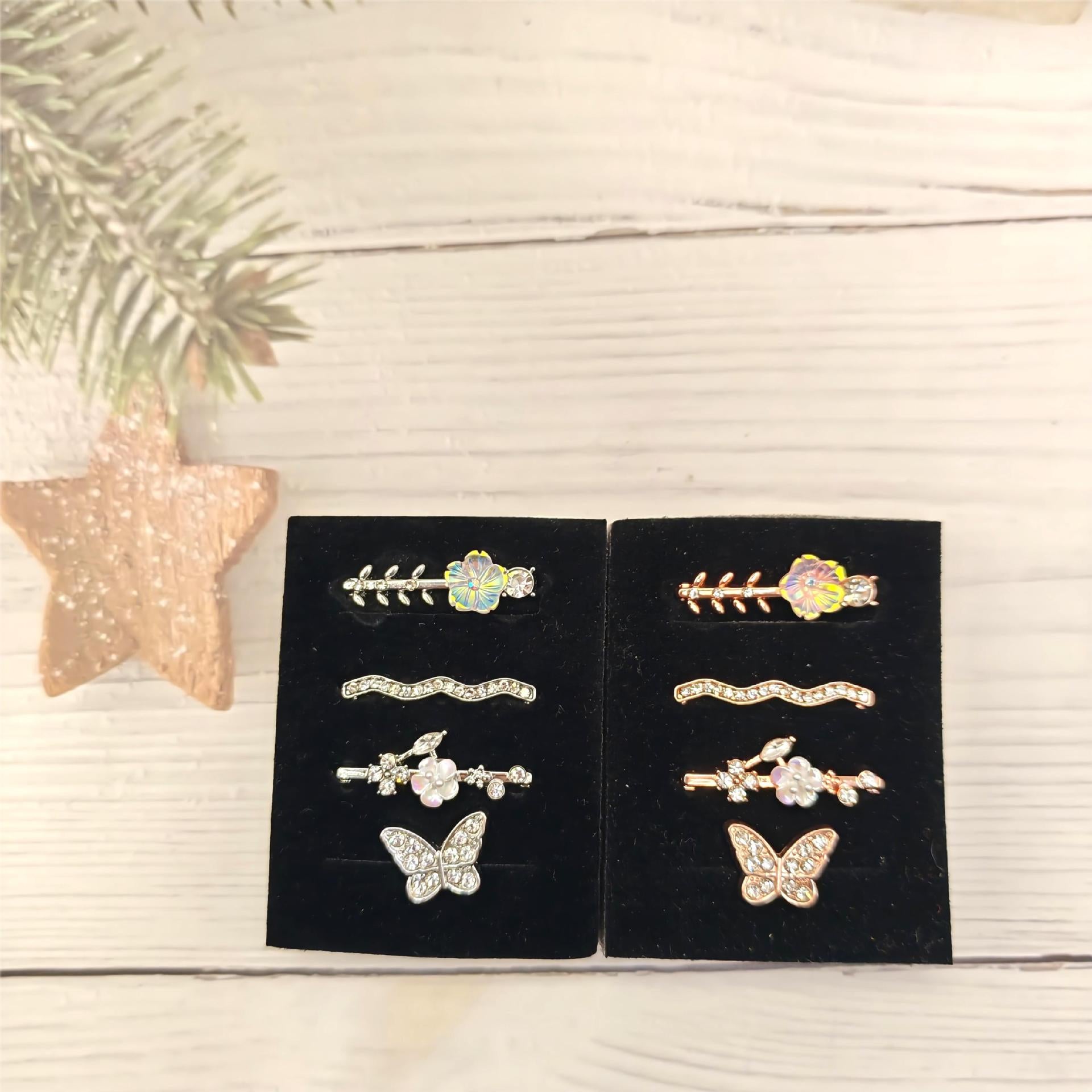 Wholesale Branch and butterfly decorative ring with rhinestone studs - a hot-selling cross-border watch strap accessory,  fashionable and versatile DIY rhinestone set.