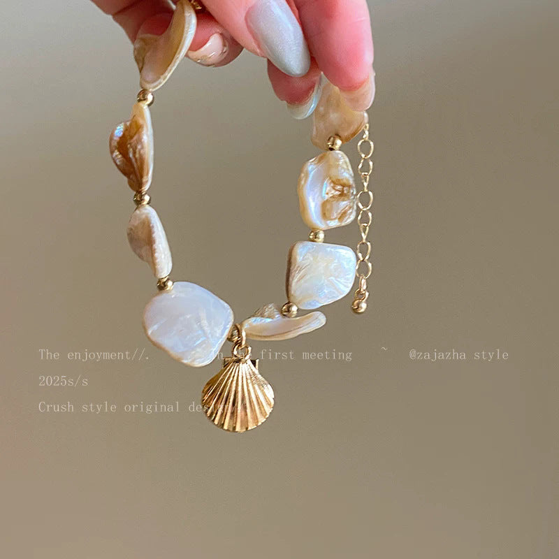 Wholesale Blue Shell Jewelry Set For Women Trendy Seaside Vacation Beach Fashion Accessory Boutique Resale
