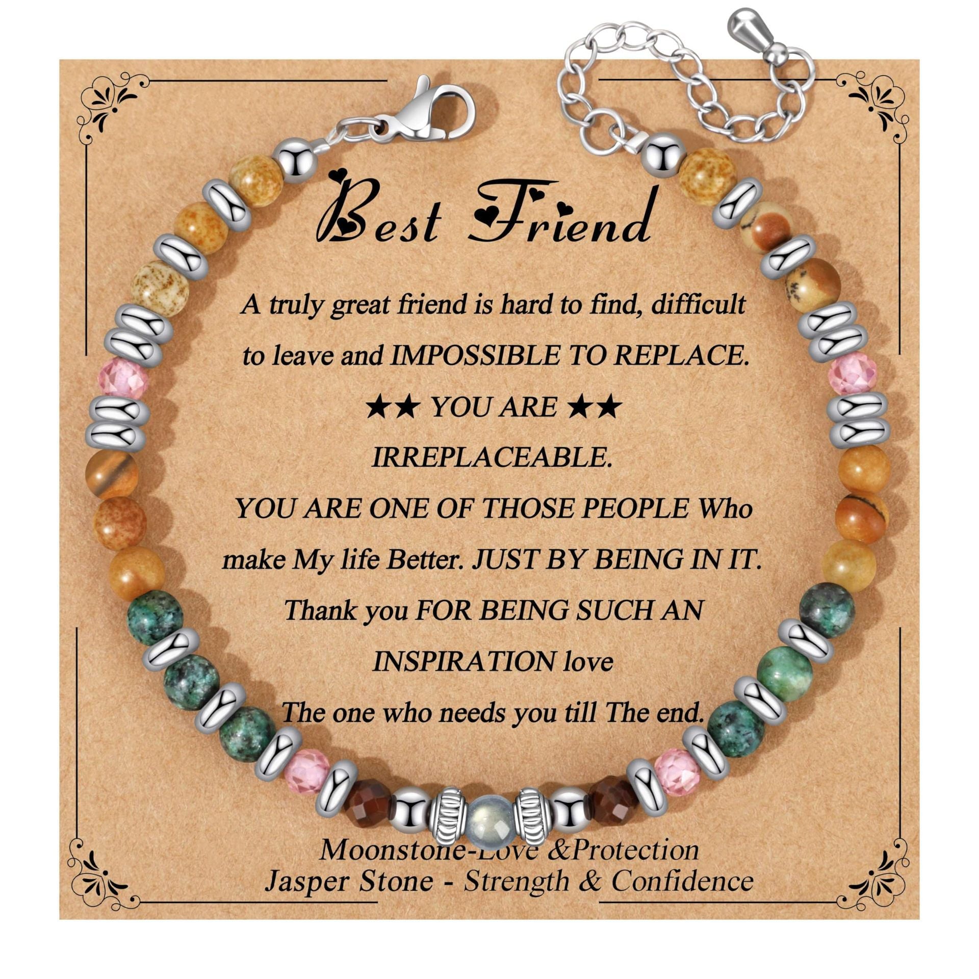 Wholesale Natural stone beaded stretch bracelet Adjustable