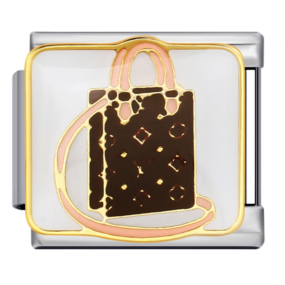 Wholesale Italian Charm Bracelet 9mm DIY Splicing Removable Exquisite Bag Stainless Steel Composable Bracelet