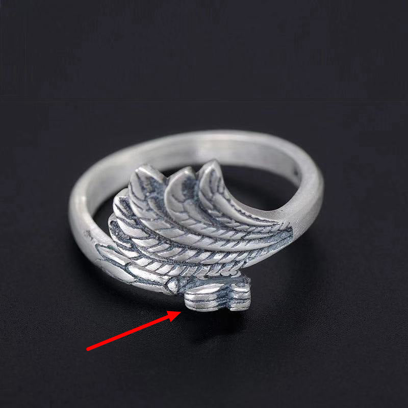 Wholesale 3D Silver Peacock Ring ACC-RS-YuMei013