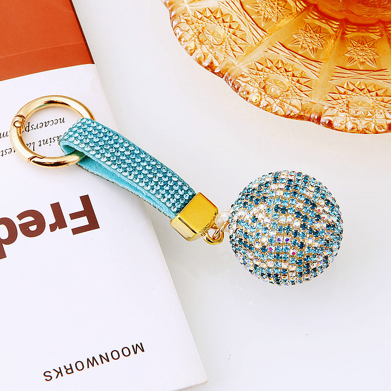 Wholesale Creative Diamond Mixed Color Ball Alloy Keychain ACC-KC-RuiYuan009
