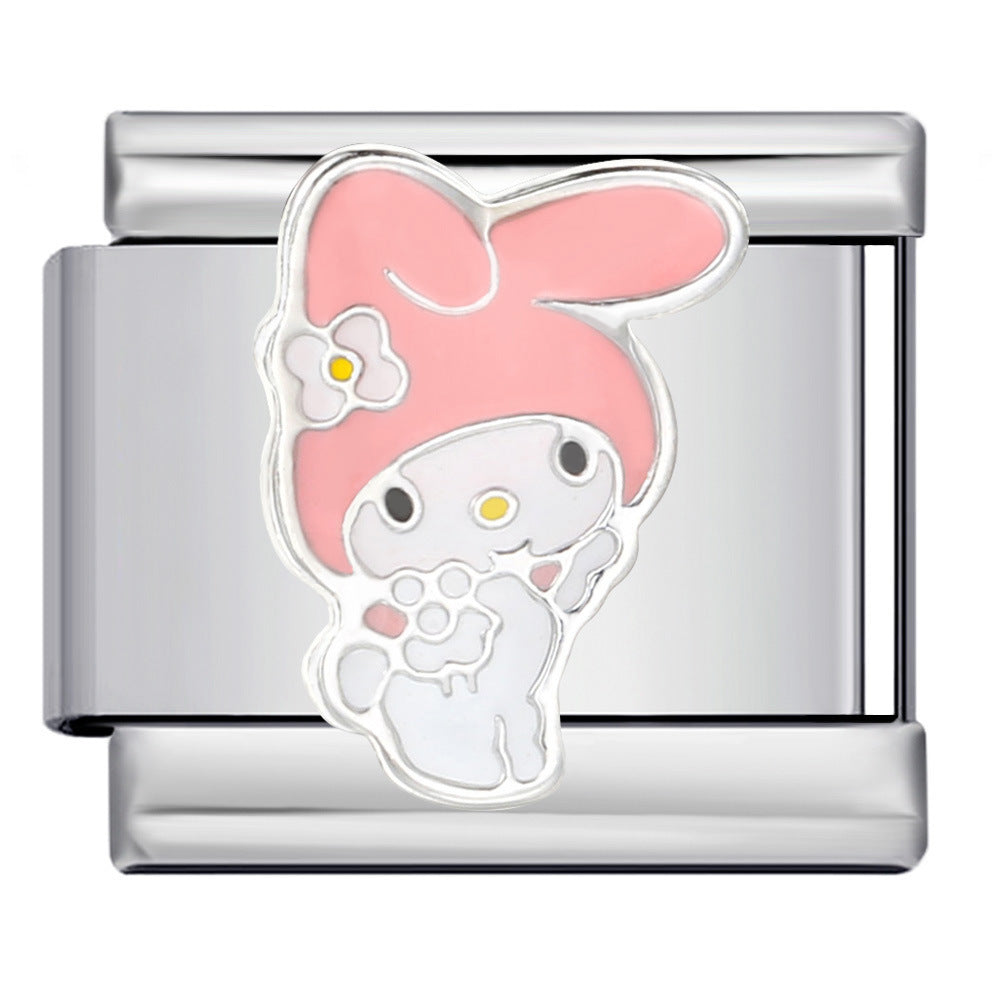 Wholesale  Italian Charm Bracelet 9mm DIY dripping Creative Stainless Steel Composable Bracelet