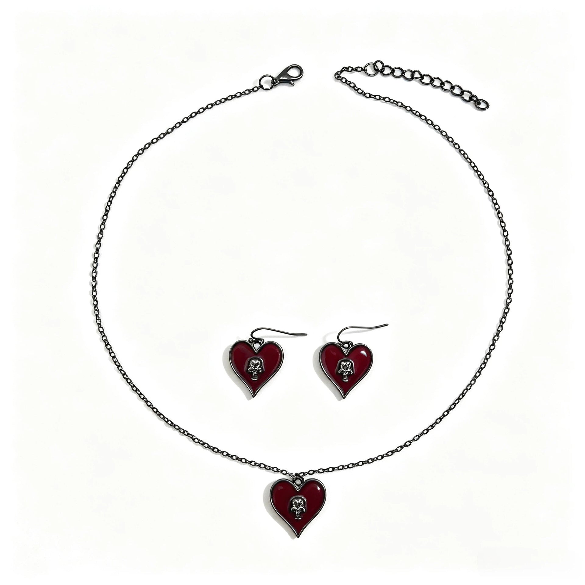 Wholesale Zinc Alloy Electroplated Gothic  Necklace Earrings Set Trendy Jewelry Accessory Gift Boutique Resale