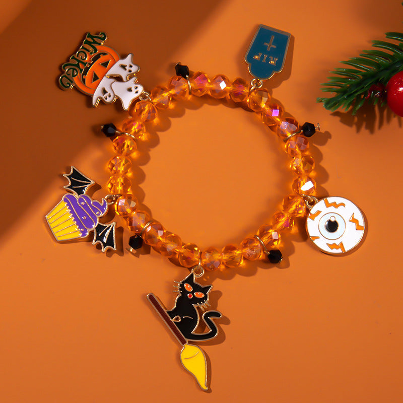 Wholesale  Funny Ghost Pumpkin Bracelet Alloy Electroplating Party Jewelry