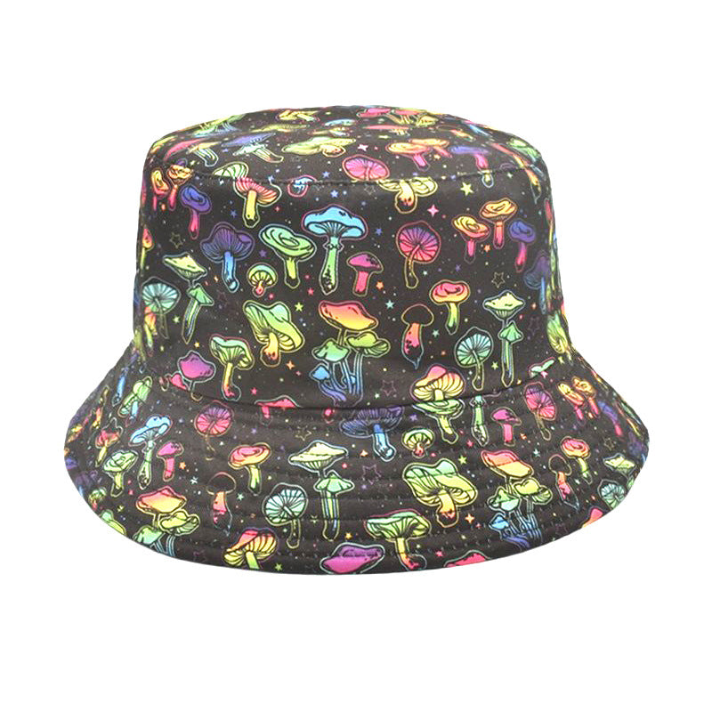 Wholesale Colorful Mushroom Pattern Bucket Hat ACC-HT-ShunMa003