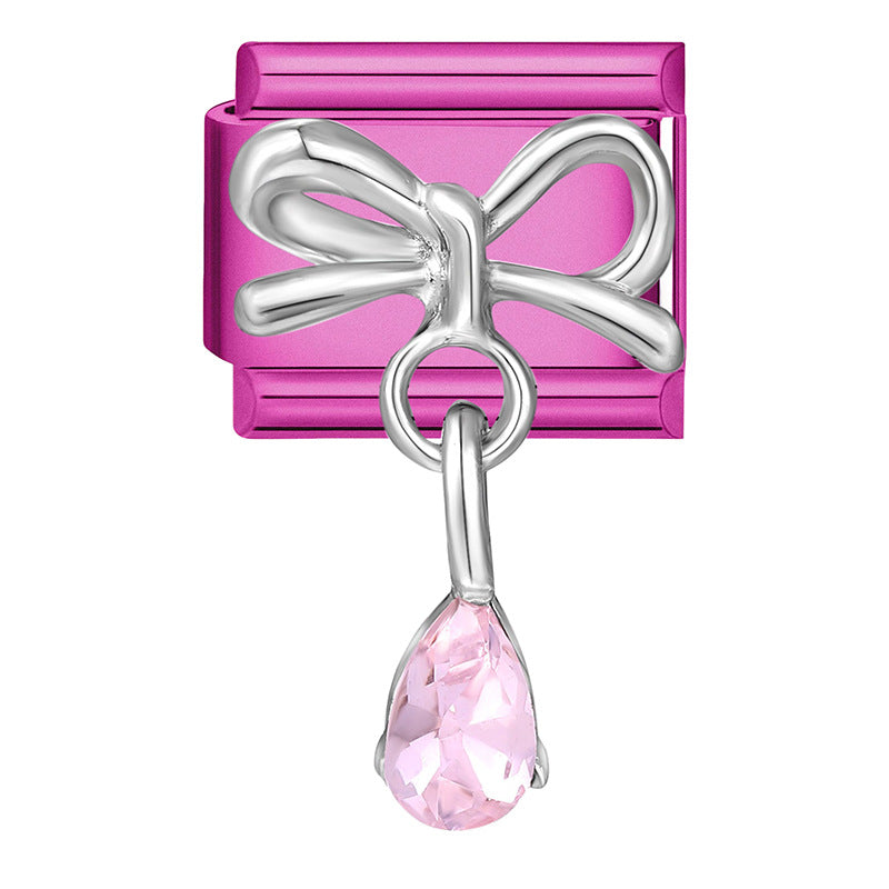 Wholesale 9mm Italian Charm Starter Bracelets DIY square Single Section Creative Stainless Steel Composable Bracelet