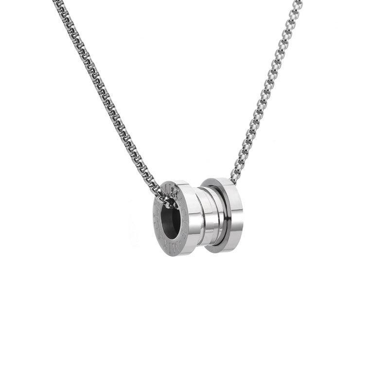 Wholesale Stainless Steel Double Ring Necklace