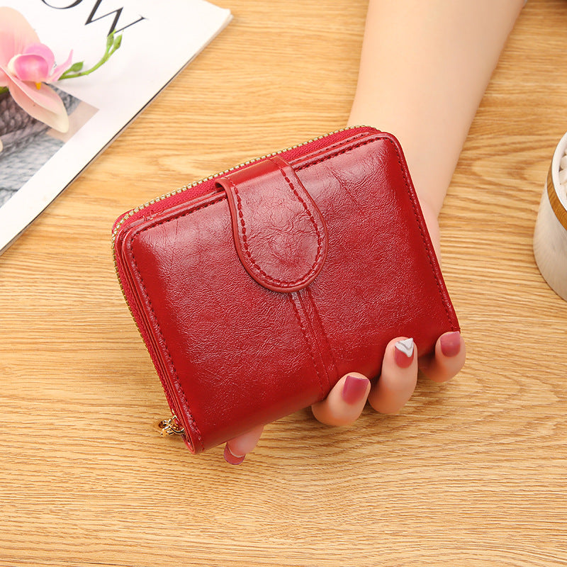 Wholesale  Short Card Bag Soft Leather Wallet