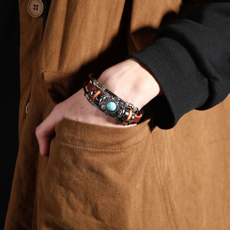 Wholesale Bohemian Turquoise Alloy Bracelet ACC-BT-Luany001