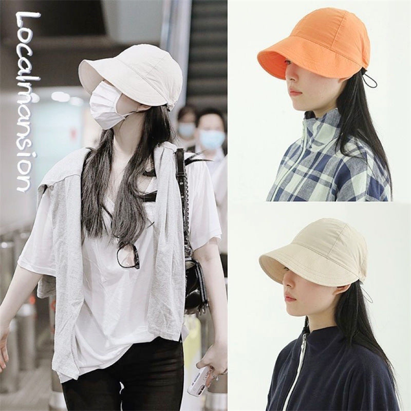 Wholesale Drawstring quick-drying anti-ultraviolet sun protection face-covering bucket hat