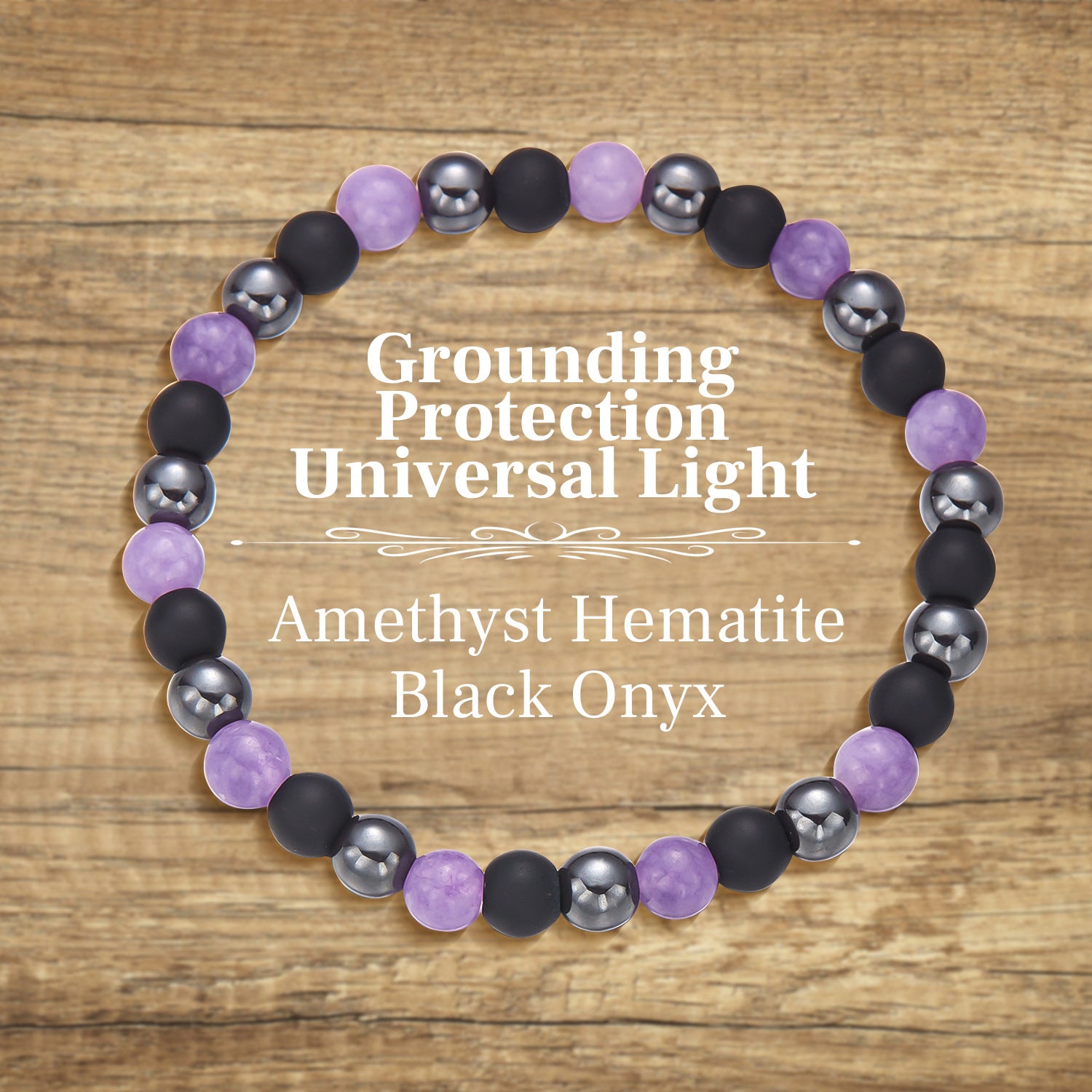 Wholesale Natural Stone Geometric Beaded Bracelet 8mm Natural Stone Elastic Bracelet