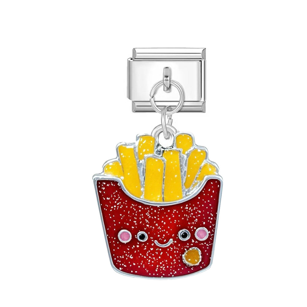 Wholesale Italian Charm Bracelet 9mm DIY Single Hook  Creative Stainless Steel Composable Bracelet