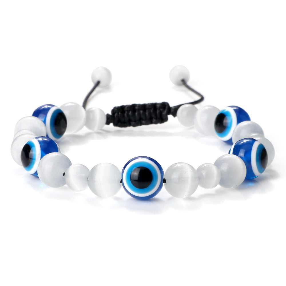 Wholesale Round Bead Devil Eye Braided Bracelet ACC-BT-Xinh004